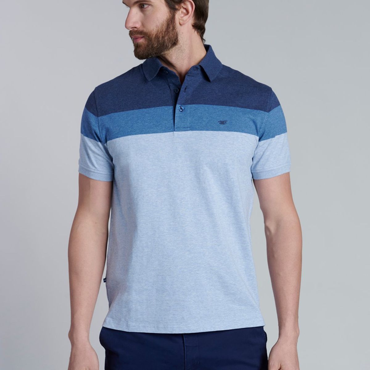 FEROUCH - Polera Polo Rayas Baltimore Azul Ferouch