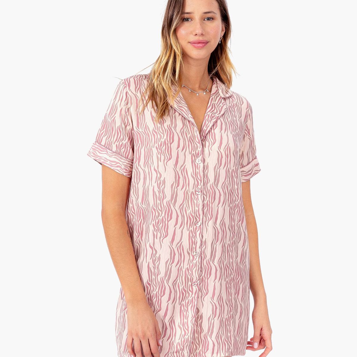 LOUNGE - Camisa De Dormir Cebra Dreamy
