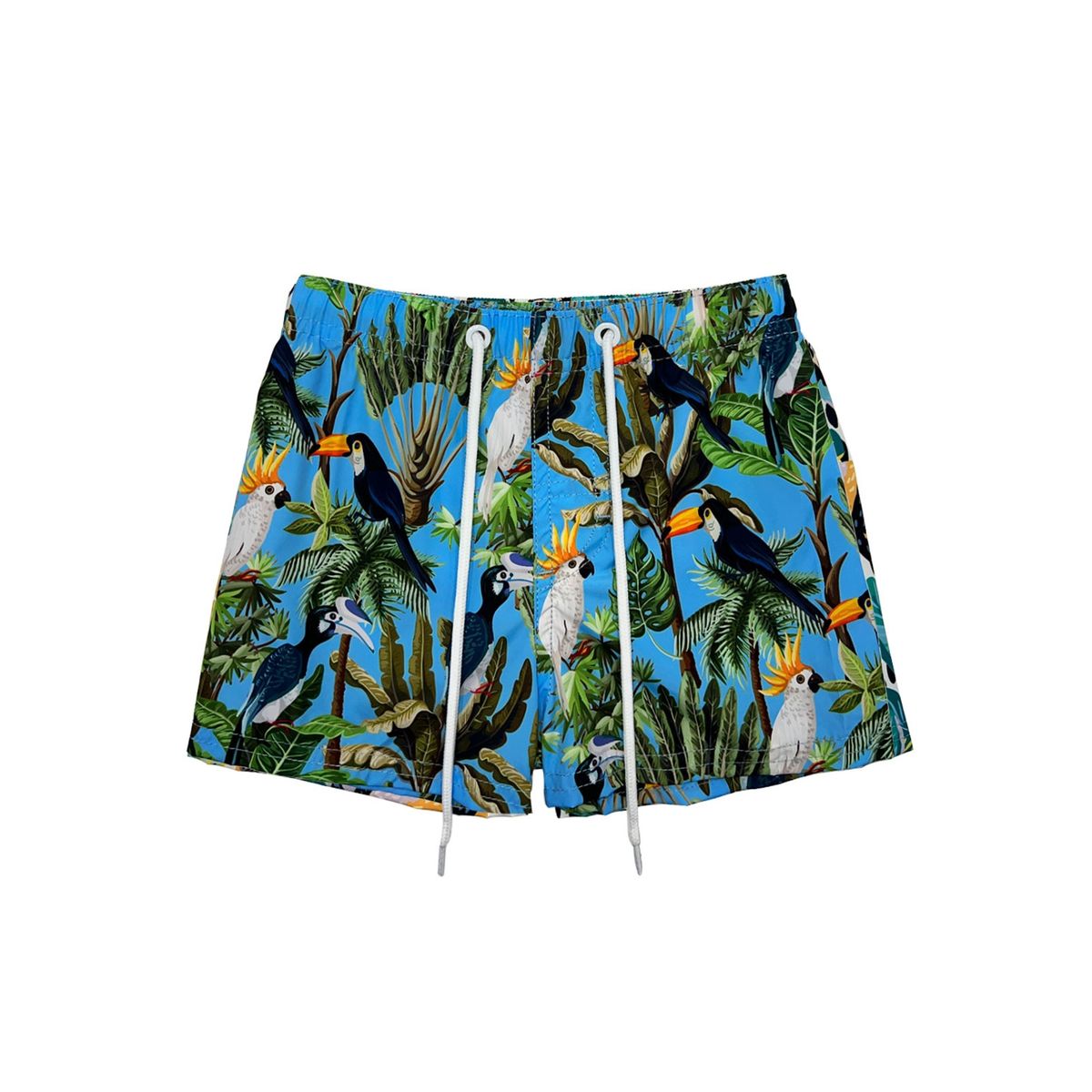 SAMIA - Traje De Baño Estampado Celeste Short Niño SAMIA