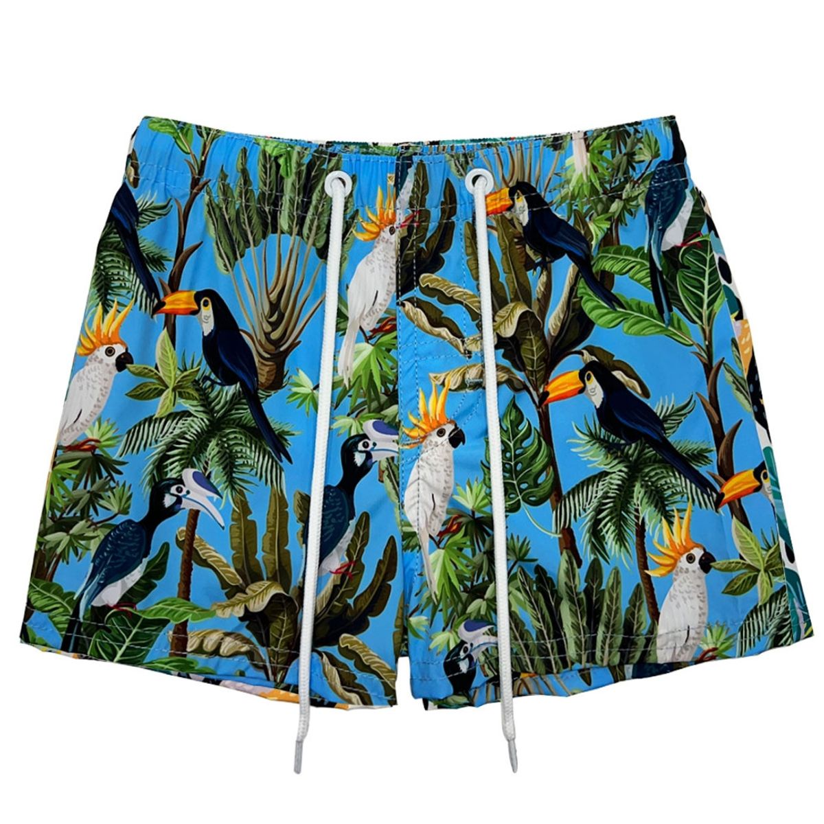 SAMIA - Traje De Baño Estampado Celeste Short Niño SAMIA