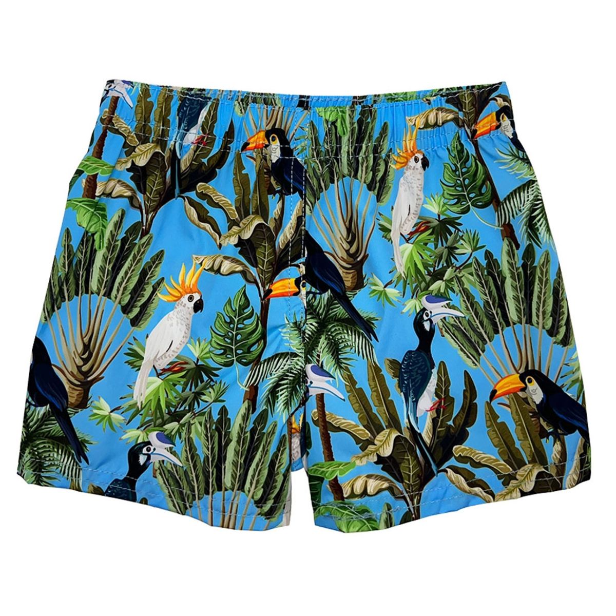 SAMIA - Traje De Baño Estampado Celeste Short Niño SAMIA