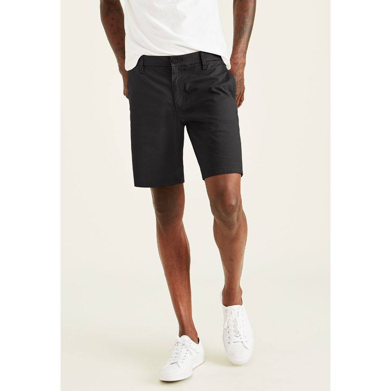 DOCKERS - Short Ultimate Solid Straight Fit Negro Dockers