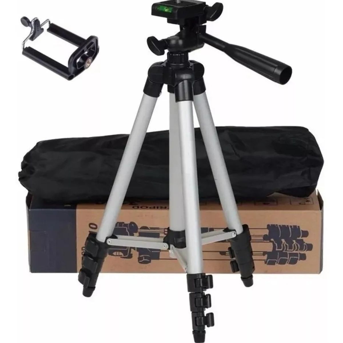 GENERICO - Tripode Universal Camaras Smartphone Videos 5 Niveles 120cm