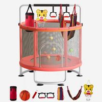 Cama Elástica Roja 150cm Con Barra + Juguetes Yep Home