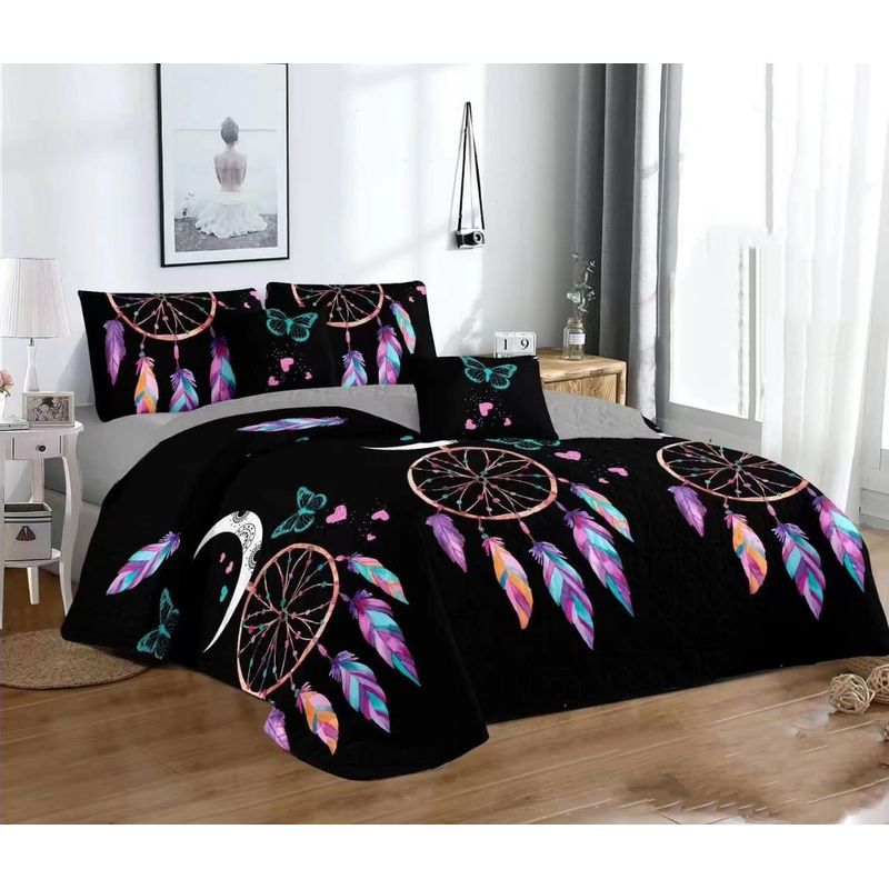 GENERICO - CUBRECAMA QUILT DE VERANO 1.5 PLAZA DISEÑO ATRAPA SUEÑO TF