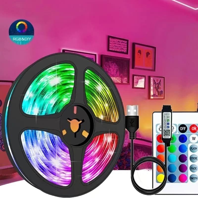 GENERICO - Tiras Luces Led 2835 Rgb 10 Metros Usb con Control