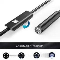 GENERICO - Camara endoscopica tipo C y adaptador USB 7 mm 2 metros