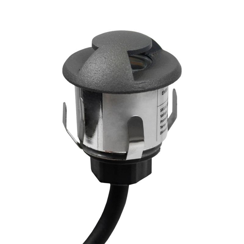 LED STUDIO - EMBUTIDO PISO LED STUDIO WJ MINI D2 1W LUZ CÁLIDA IP65 GRIS