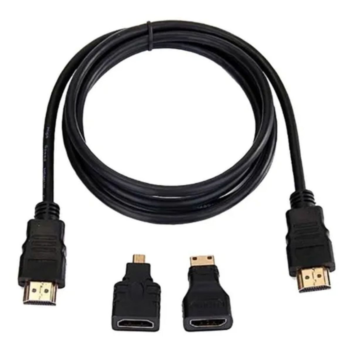 IRM - CABLE HDTV 3 EN 1, CON ADAPTADORES MINI HD Y MICRO HD
