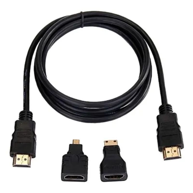 IRM - CABLE HDTV 3 EN 1, CON ADAPTADORES MINI HD Y MICRO HD
