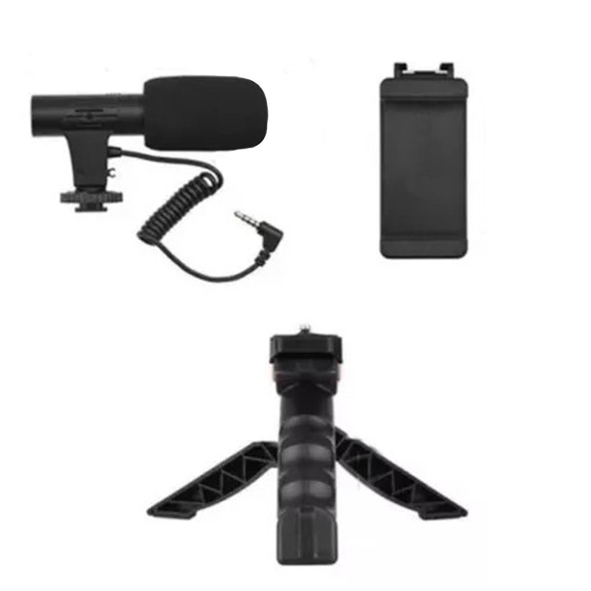 GENERICO - Kit De Video Vlogging Con Microfono/Luz/Tripode - Crazygames