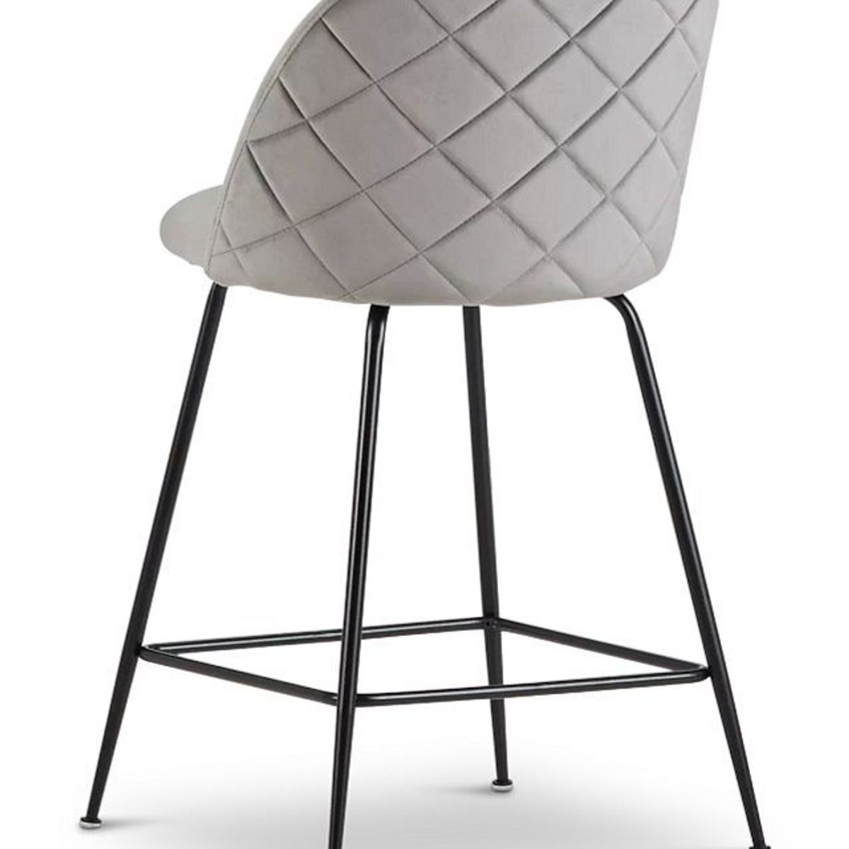CASA DEL VALLE CHILE IMPORTACION Y DISTRIBUCION SPA - Taburete Alto en Velvet  - Gris con patas negras