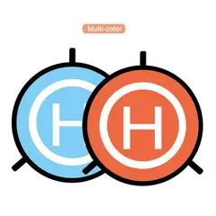 GENERICO - Plataforma aterrizaje drones 55 cm Doble naranjo