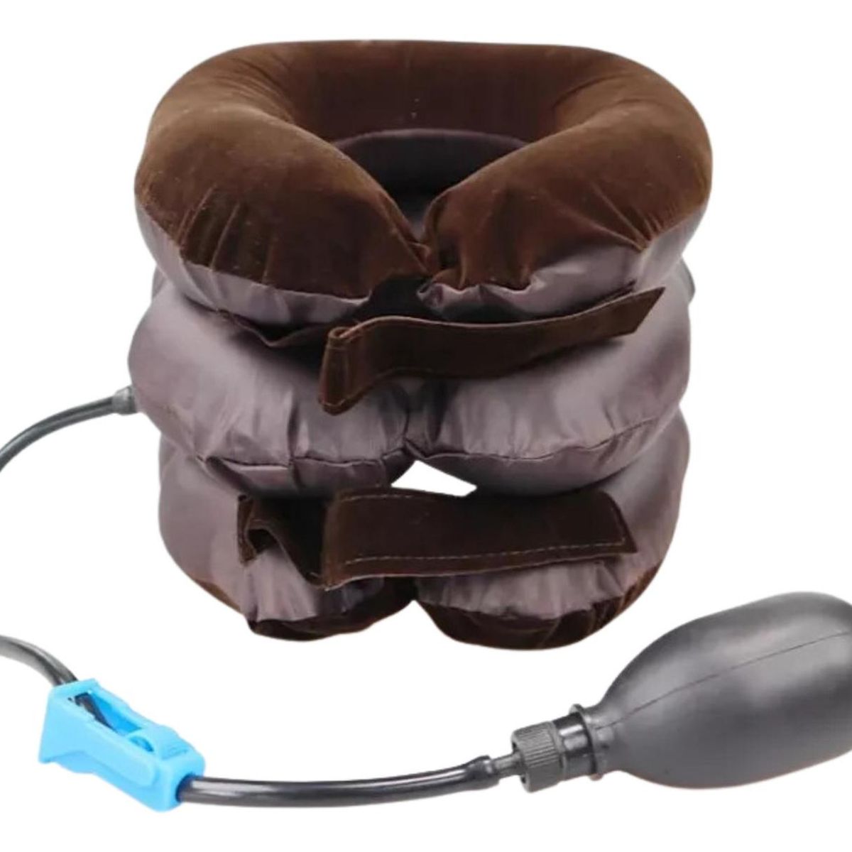 IMPORTCLICK - Cojín Cuello Cervical 3 Nivel Inflable Viaje Café