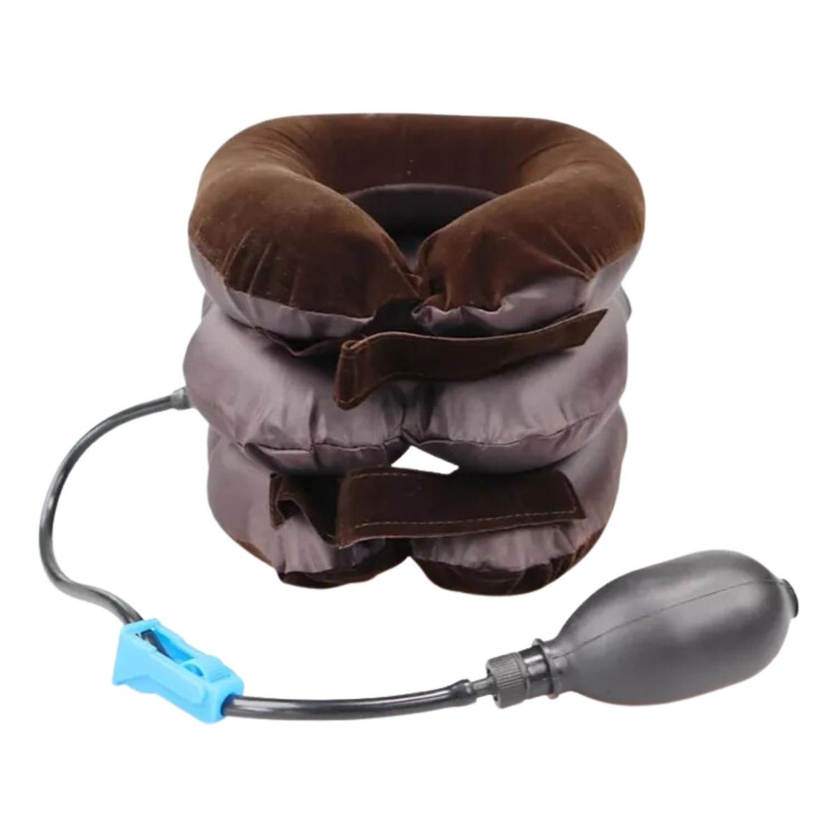 IMPORTCLICK - Cojín Cuello Cervical 3 Nivel Inflable Viaje Café