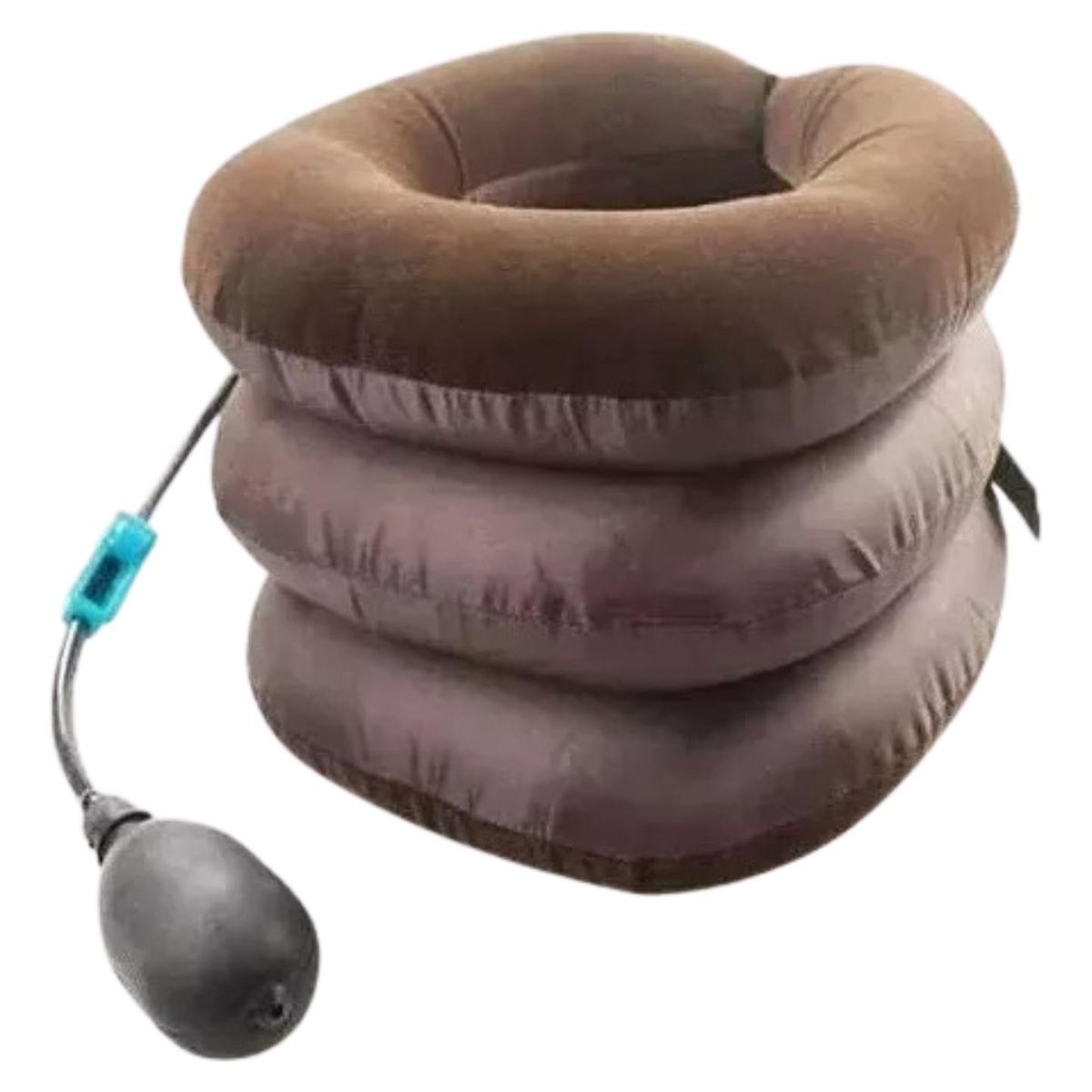 IMPORTCLICK - Cojín Cuello Cervical 3 Nivel Inflable Viaje Café