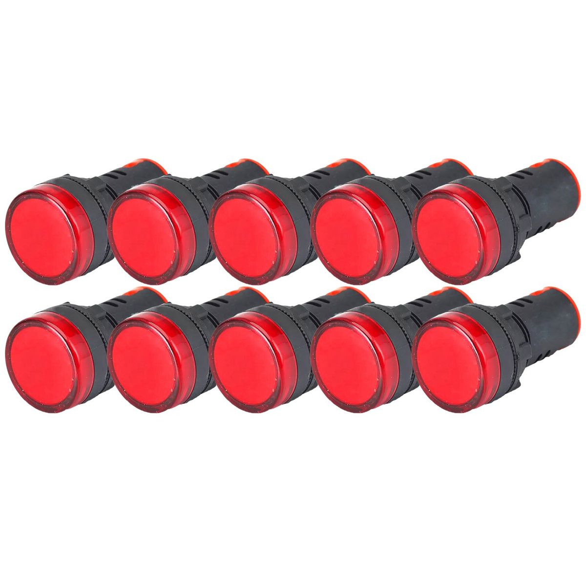 Luz Piloto Led Rojo 22mm 220v Pack 10 Unidades, marca SOLIOT - Foto Principal