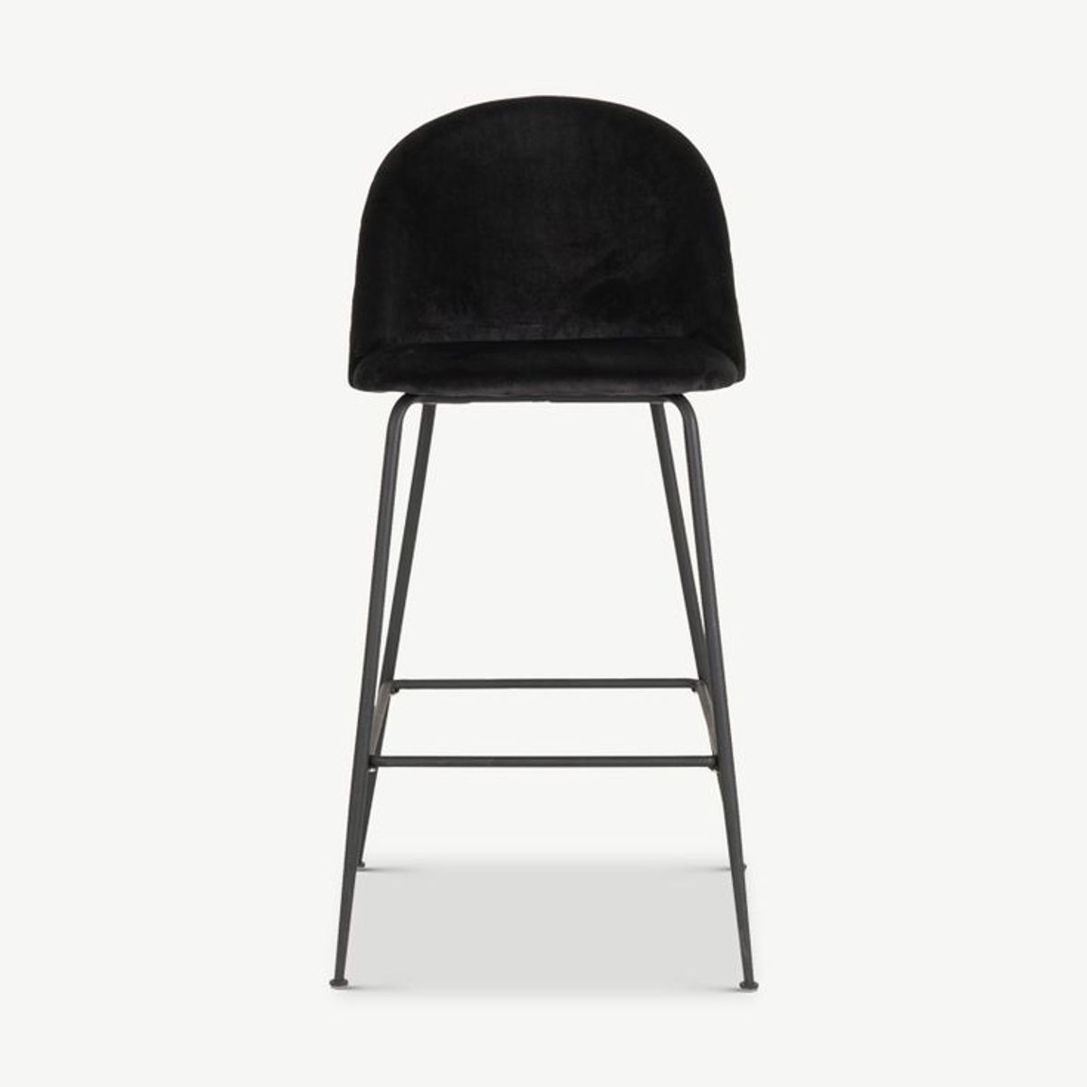 CASA DEL VALLE CHILE IMPORTACION Y DISTRIBUCION SPA - Taburete Alto en Velvet - Negro con patas negras