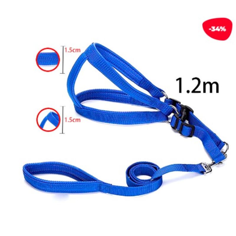 GENERICO - CORREA PARA MASCOTA COLOR LISO 12M  15CM
