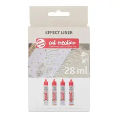 ART CREATION - Pack 4 Delineador de Relieve Metálicos 28ml