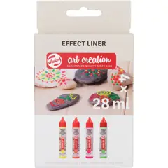 ART CREATION - Pack 4 Delineador de Relieve Neón 28ml