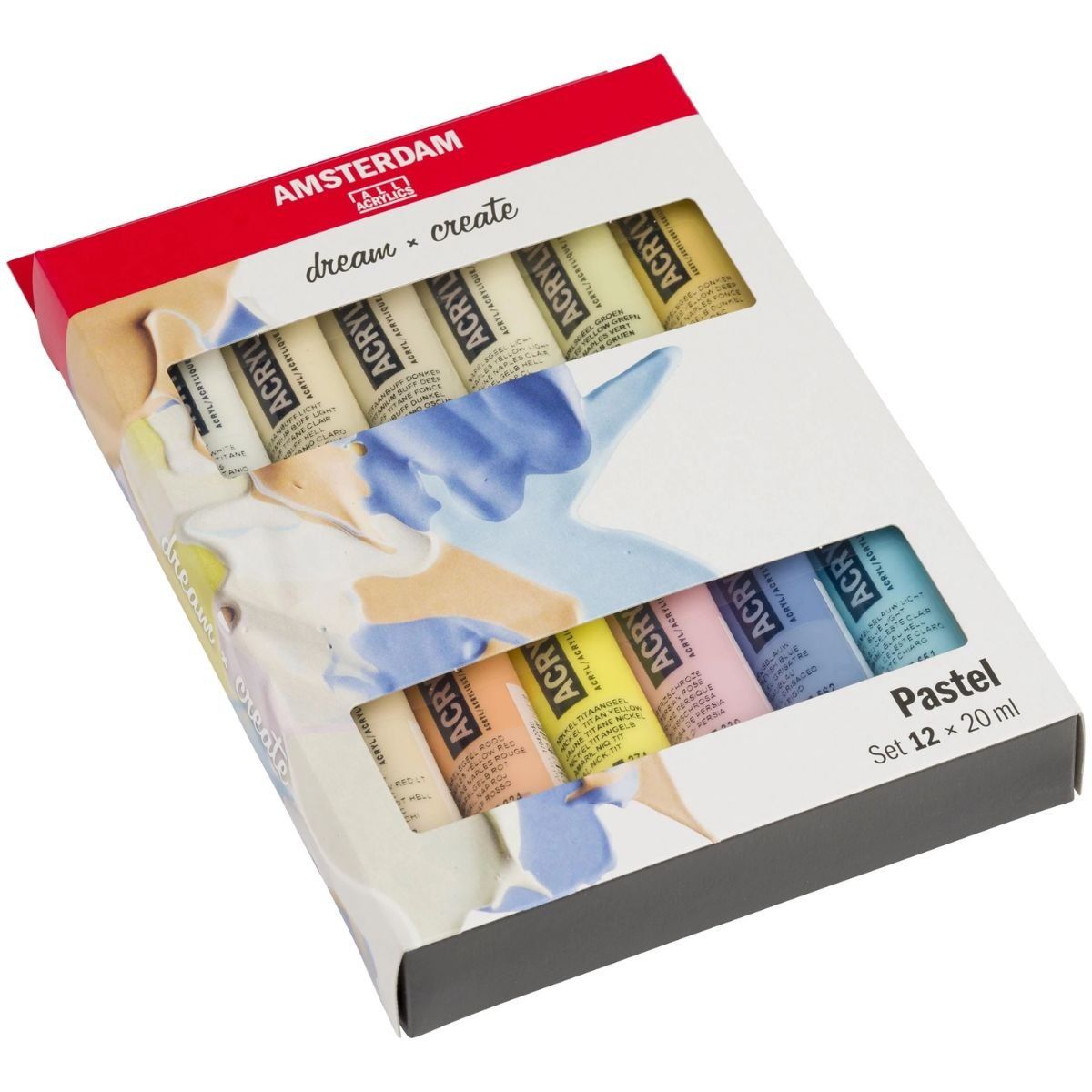 AMSTERDAM - Acrílico Amsterdam Pack 12 Colores 20ml Pasteles