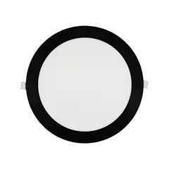 LED STUDIO - PANEL SLIM ALUM REDONDO 18W LUZ NEUTRA NEGRO