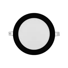 LED STUDIO - PANEL SLIM ALUM REDONDO 12W LUZ CÁLIDA NEGRO