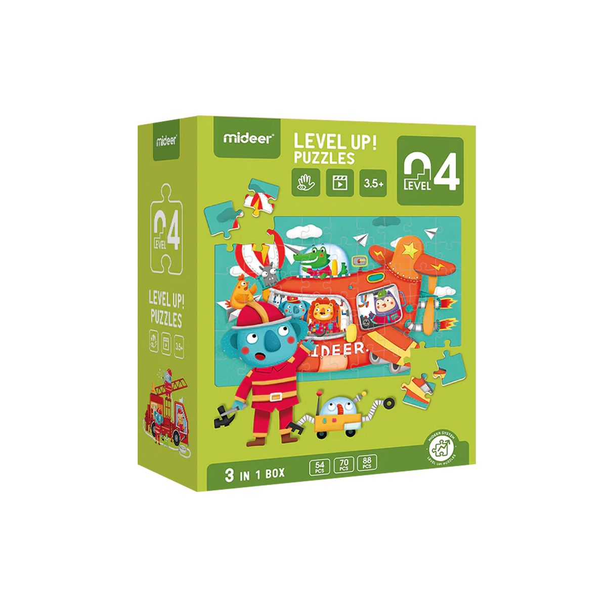 IMPORTCLICK - Puzzle Infantil 3 en 1 Nivel 4 Bomberos