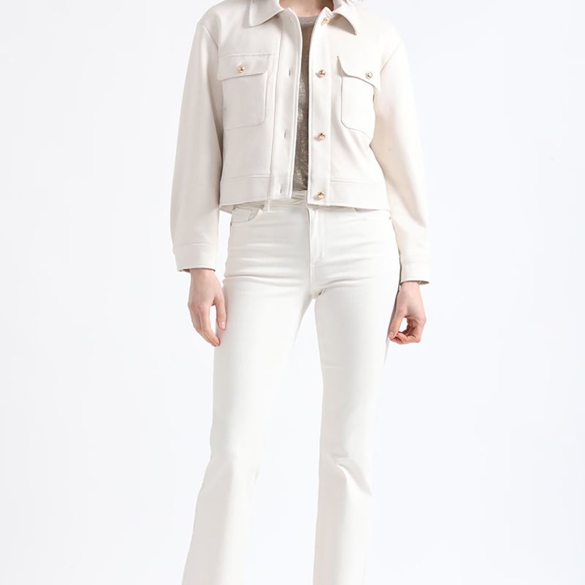 LIOLA - Chaqueta Cargo, Efecto Gamuza, Crudo Liola