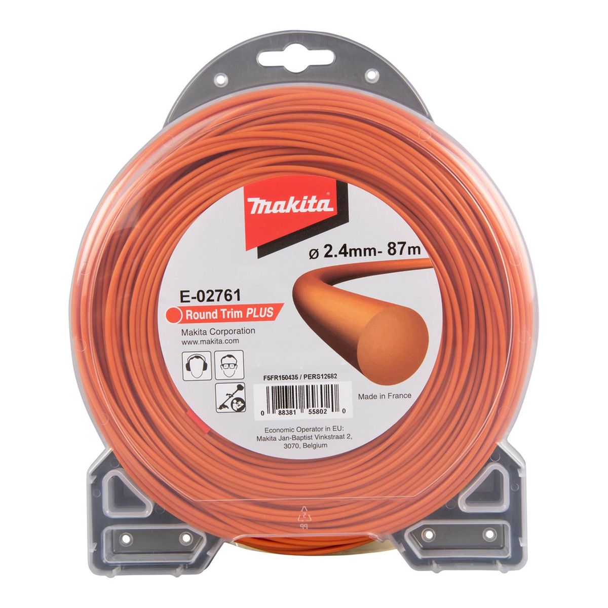 MAKITA - Hilo Nylon redondo naranjo 2,4mm x 87m Orilladora Makita