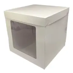 GENERICO - Pack 5 Caja Mini Torta Visor Lateral 15x15x15cm