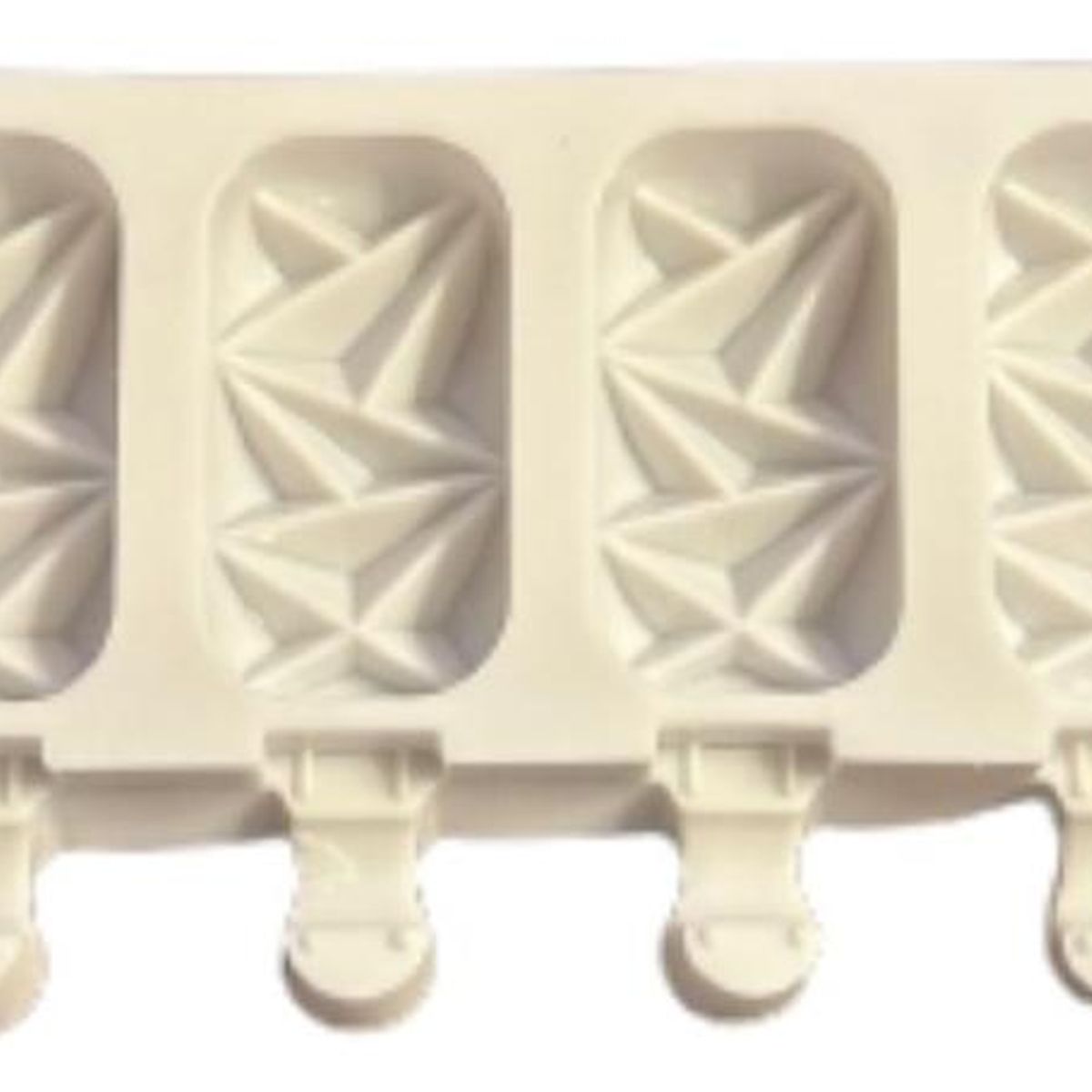 GENERICO - Molde Silicona Para 8 Helados Diseño Triángulo 3d