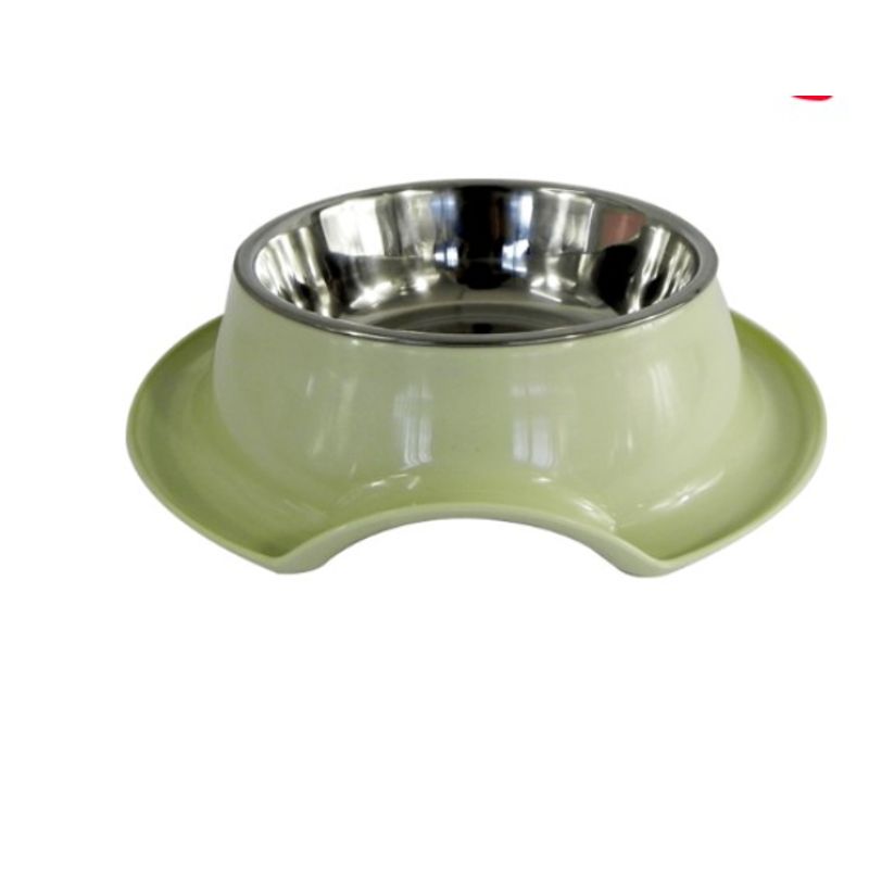GENERICO - PLATO DE COMIDA PARA MASCOTA ACERO INOXIDABLE LISO 215X5CM