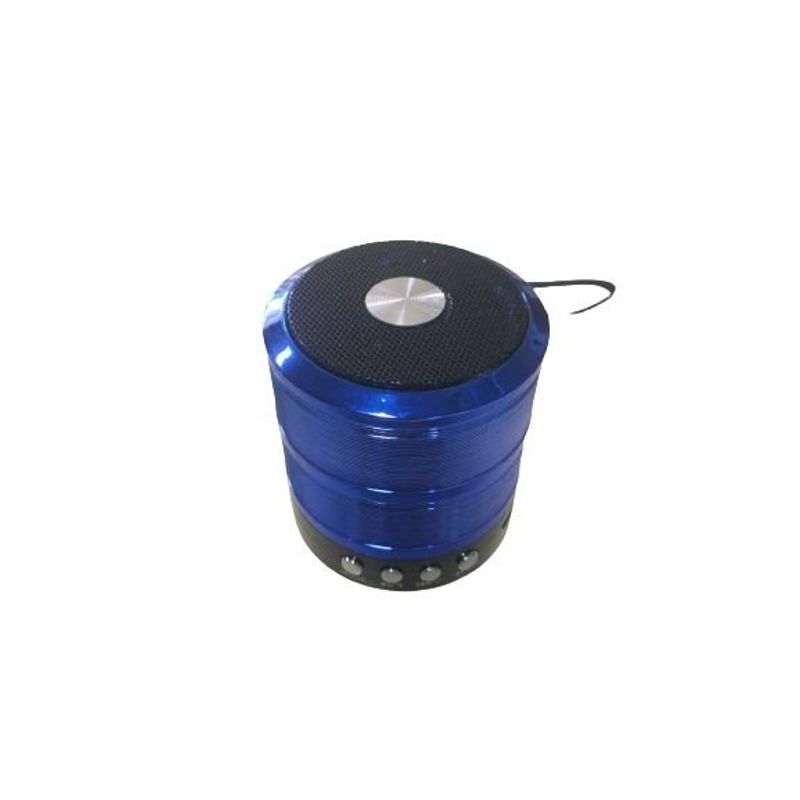 GENERICO - Mini parlante speaker bluetooth WS887 7x7 cm color azul