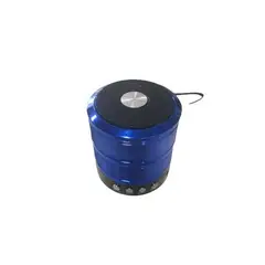 GENERICO - Mini parlante speaker bluetooth WS887 7x7 cm color azul