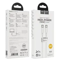 HOCO - Cable tipo C a C de 100W 1 mts CABLE SUPER RAPIDO MCBOOK