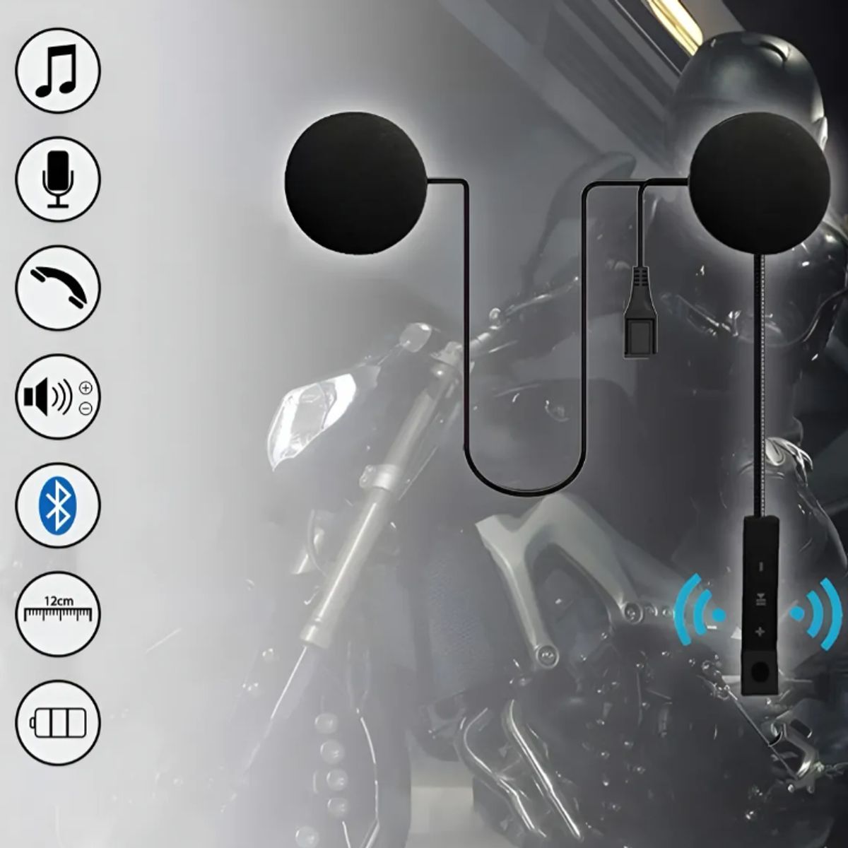 GENERICO - Manos Libres Casco Moto Audífonos Bluetooth Con Micrófono