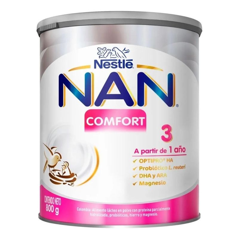 NESTLE - Fórmula En Polvo Nestlé Nan Comfort 3 De 800g 12 Meses+