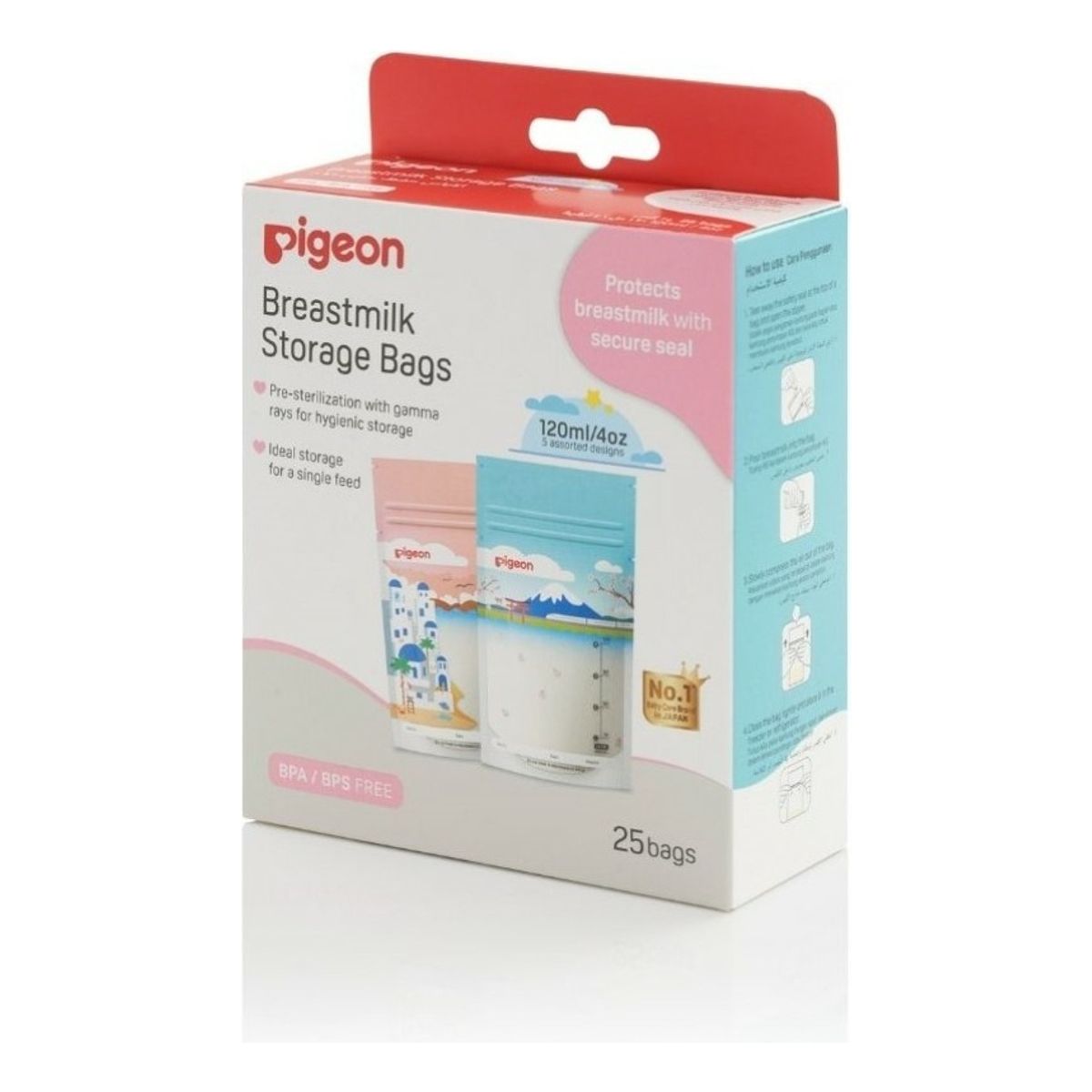 PIGEON - Bolsas Para Almacenar Leche Materna 120 Ml Pigeon