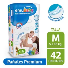 EMUBABY - Pañal Desechables Premium Talla M X 42u