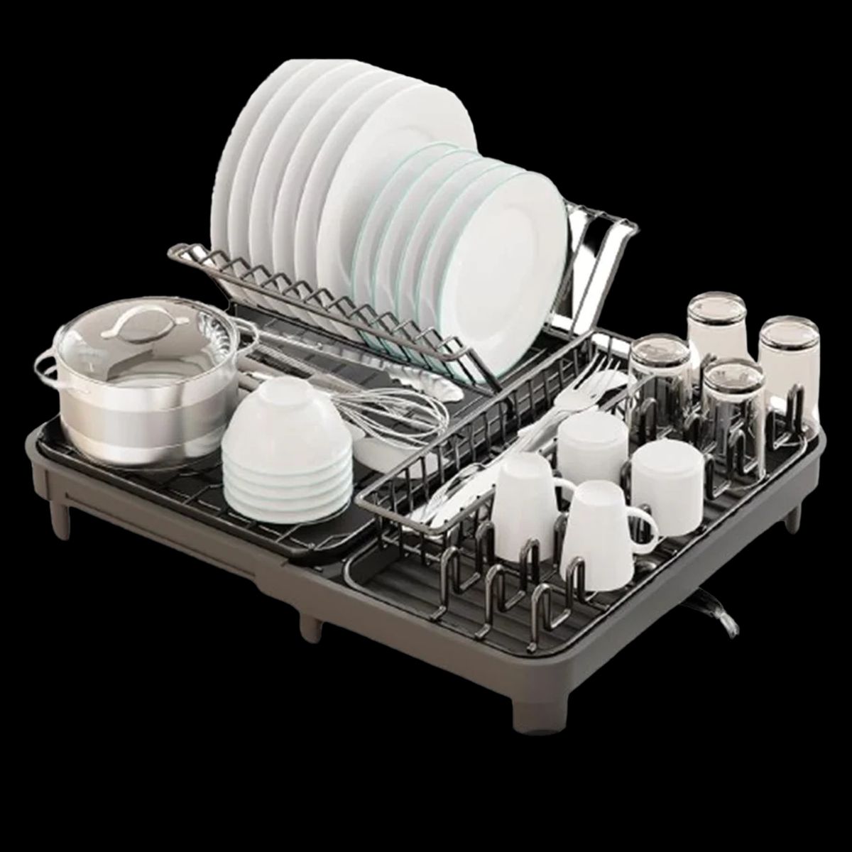 GENERICO - Escurridor Secaplatos-loza  Plegable Acero Inoxidable