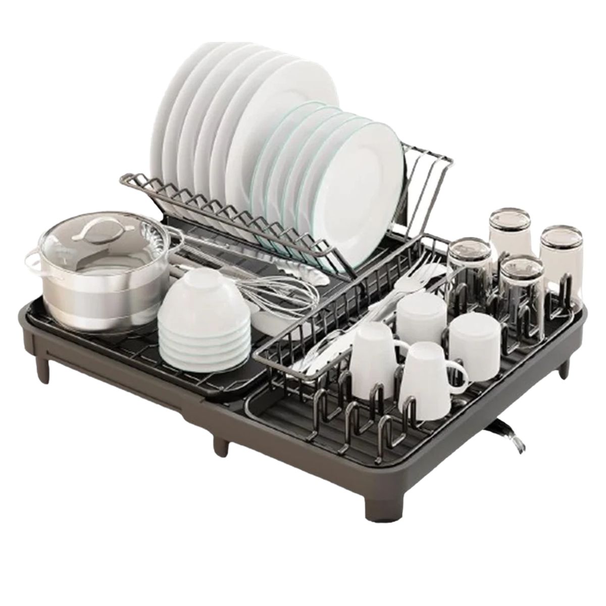 GENERICO - Escurridor Secaplatos-loza  Plegable Acero Inoxidable