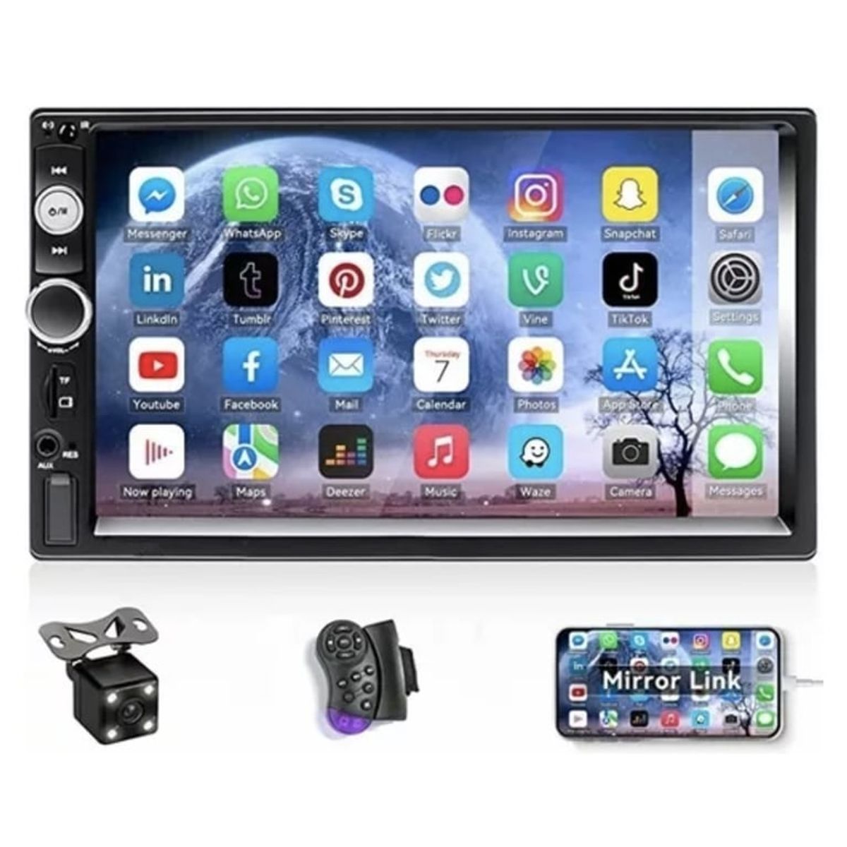 U BUY - Radio Auto 2 Din Mirror Link+camara Retroceso+comando