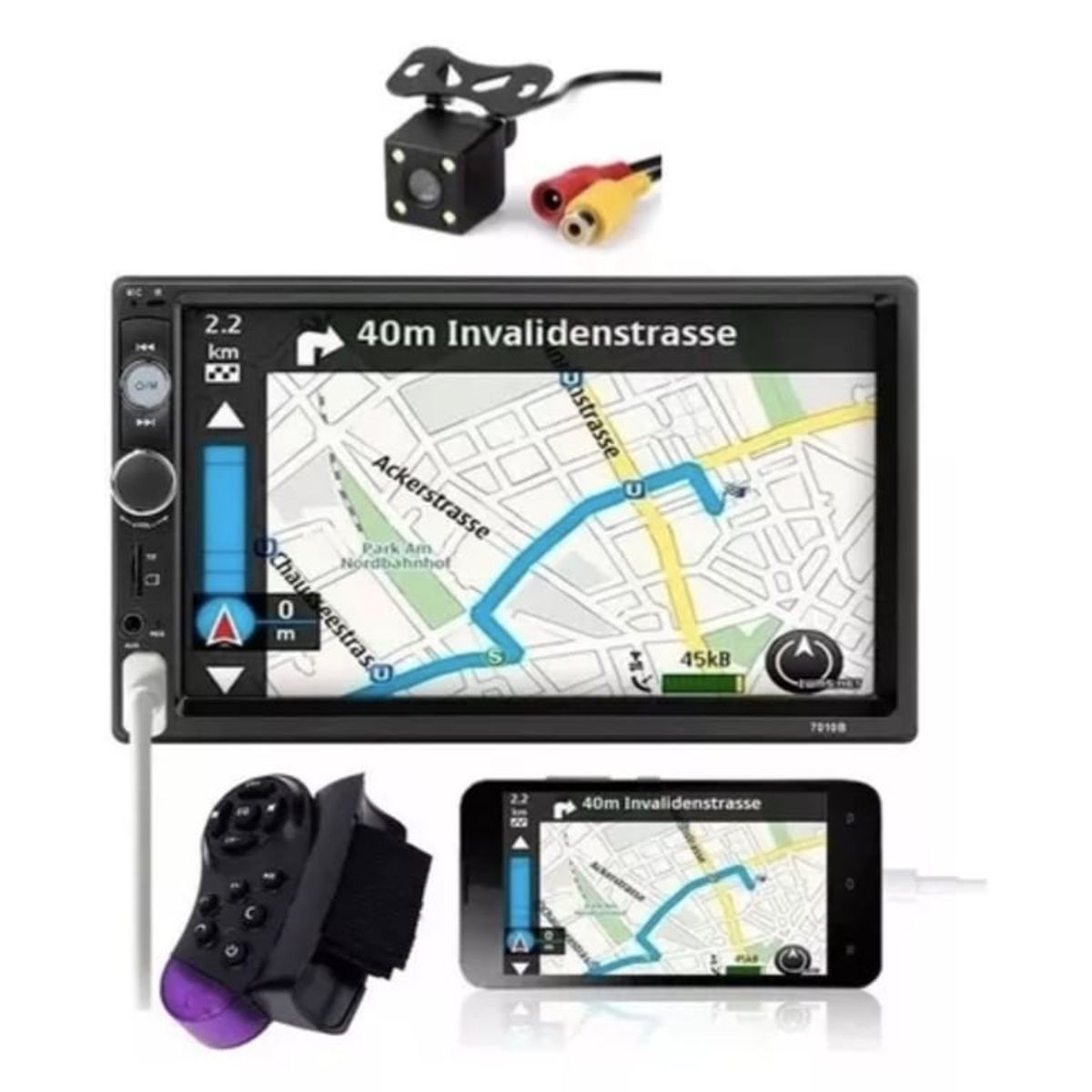 U BUY - Radio Auto 2 Din Mirror Link+camara Retroceso+comando