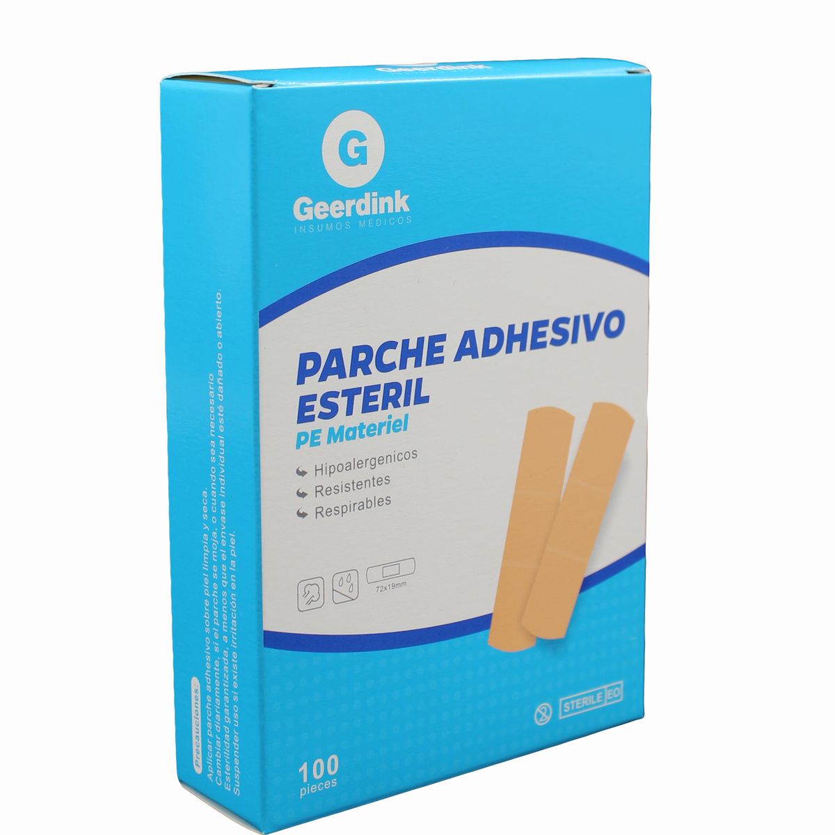 GENERICO - Parche Curita Recto - 100 Unidades Geerdink