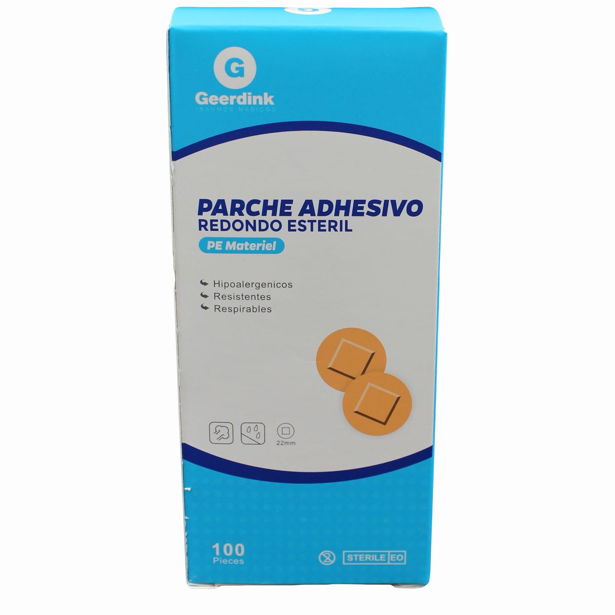 GENERICO - Parche Curita Redondo Estéril - 100 Unidades Geerdink