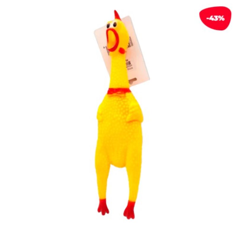 GENERICO - JUGUETE PARA MASCOTA POLLO GOMA 165CM