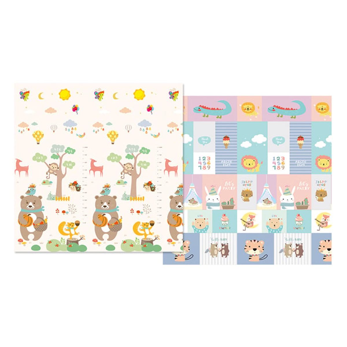 BRIC - Alfombra Antigolpe Bebe Plegable Reversible Zoo