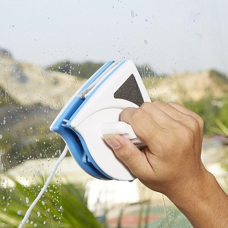 GENERICO - Pack 2 Limpiador Vidrio Magnetico Limpiavidrios Ventanas